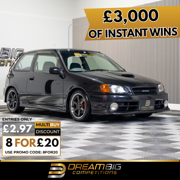 1996 Toyota Starlet Glanza V + £3k of Instant Wins